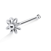 Flower Silver Bone Nose Stud NSKD-611